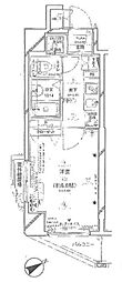 パレステュディオ新宿WEST 1Kの間取図画像