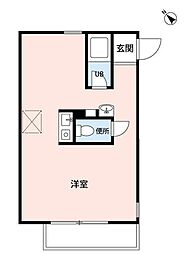 リサージュ 1階ワンルームの間取り
