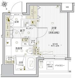 ヴァレッシア早稲田駅前シティ 1Kの間取図画像