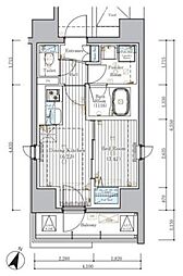 ミライズ横濱SOUTHレジデンス 1DKの間取図画像