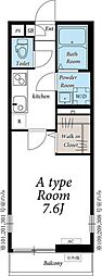 リブリプロスペール 1Kの間取図画像