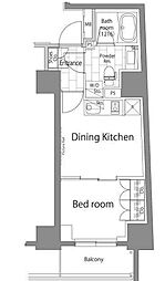 パークハビオ元浅草 9階1DKの間取り