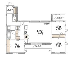 Gracefeel Ayase 3LDKの間取図画像