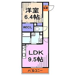 ポラリス 1LDKの間取図画像