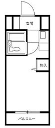 ウィンベルソロ川越No.6 ワンルームの間取図画像