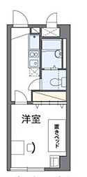 レオパレスひえだ 1Kの間取図画像
