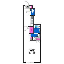 アドバンス大阪ルオーレDC 1Kの間取図画像
