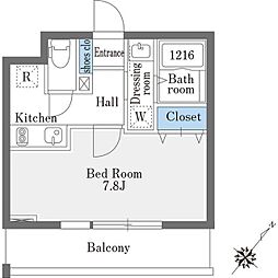 ラ・ドゥセール巣鴨イースト 3階1Kの間取り