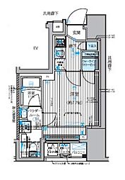 メインステージ新御徒町 8階1Kの間取り