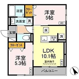 セレスティア高砂 2LDKの間取図画像