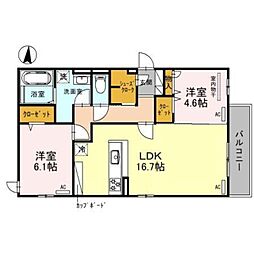 近鉄南大阪線 針中野駅 徒歩8分 2階/-