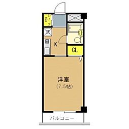 ハイム23 1Kの間取図画像