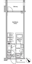 カスタリア大塚 ワンルームの間取図画像