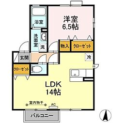 ソレイユ新吉田東 1LDKの間取図画像