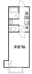 クラッソ 1Kの間取図画像