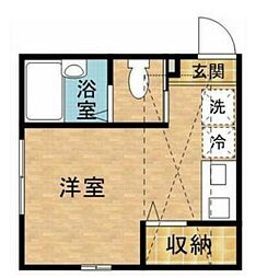 ハーミットクラブハウス六角橋 ワンルームの間取図画像