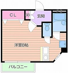 ARTE118 ワンルームの間取図画像
