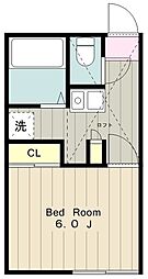 オラシオン（町屋3） 1階1Kの間取り