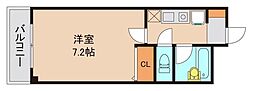 東京メトロ東西線 妙典駅 徒歩8分の賃貸マンション 3階1Kの間取り