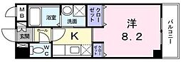 グレイス羽田 3階1Kの間取り