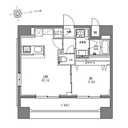 ラドゥセール秋葉原 1LDKの間取図画像