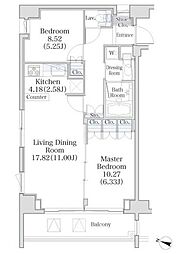 PARKFLATS市谷台町坂 2LDKの間取図画像