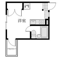 カーサジュリエッタ ワンルームの間取図画像