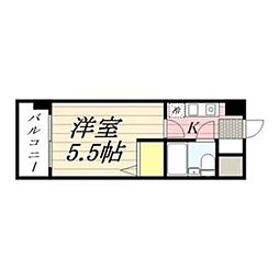 メゾン・ド・コンフォート 1Kの間取図画像