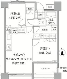 エーデル練馬 2LDKの間取図画像