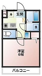 カッシーナ本所吾妻橋 1Kの間取図画像