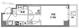 S-RESIDENCE東陽町feliz 1Kの間取図画像