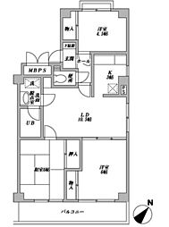 WOODENBELL 3LDKの間取図画像
