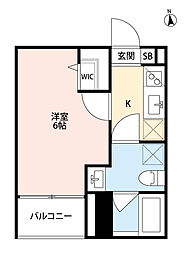 阪神本線 杭瀬駅 徒歩4分の賃貸アパート 2階1Kの間取り