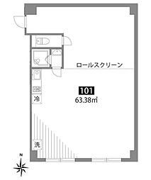 グランヒルズ西新宿 ワンルームの間取図画像