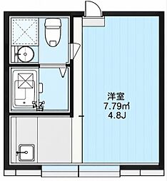PASSAGE白金 ワンルームの間取図画像