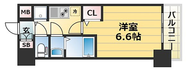 兵庫県神戸市中央区御幸通３丁目(賃貸マンション1K・8階・22.62㎡)の写真 その2