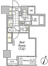 アンパサンド北新宿 1Kの間取図画像