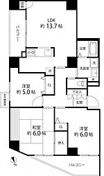 T'sgarden東陽町 3LDKの間取図画像