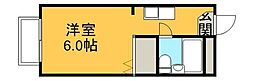 須田ハイツ 1Kの間取図画像