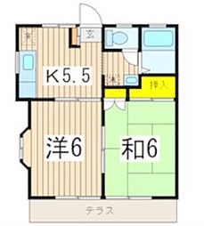 ライフコア西御門 2Kの間取図画像