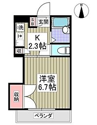 アルスビレッジ 1階1Kの間取り