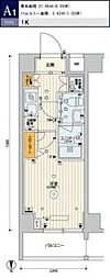 スカイコート品川パークサイド2 1Kの間取図画像