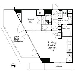 MFPRコート目黒南 7階1LDKの間取り