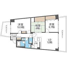 アイランドシティインフィニガーデンS棟 3LDKの間取図画像
