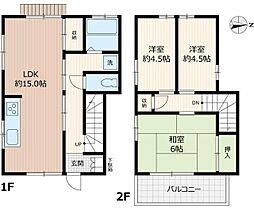 船橋市松が丘戸建 1階3LDKの間取り