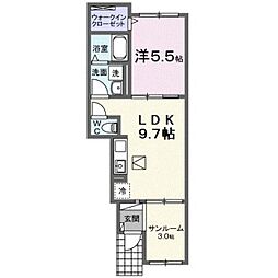 ピュアドリーム 1LDKの間取図画像