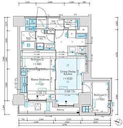 パークリュクス神田 10階3LDKの間取り