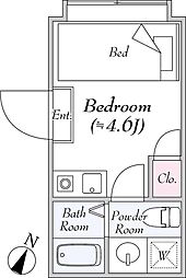 リヨンドール東池袋 3階ワンルームの間取り