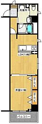 ローズグランデ 1LDKの間取図画像