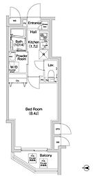 コンフォリア上野入谷 1Kの間取図画像
